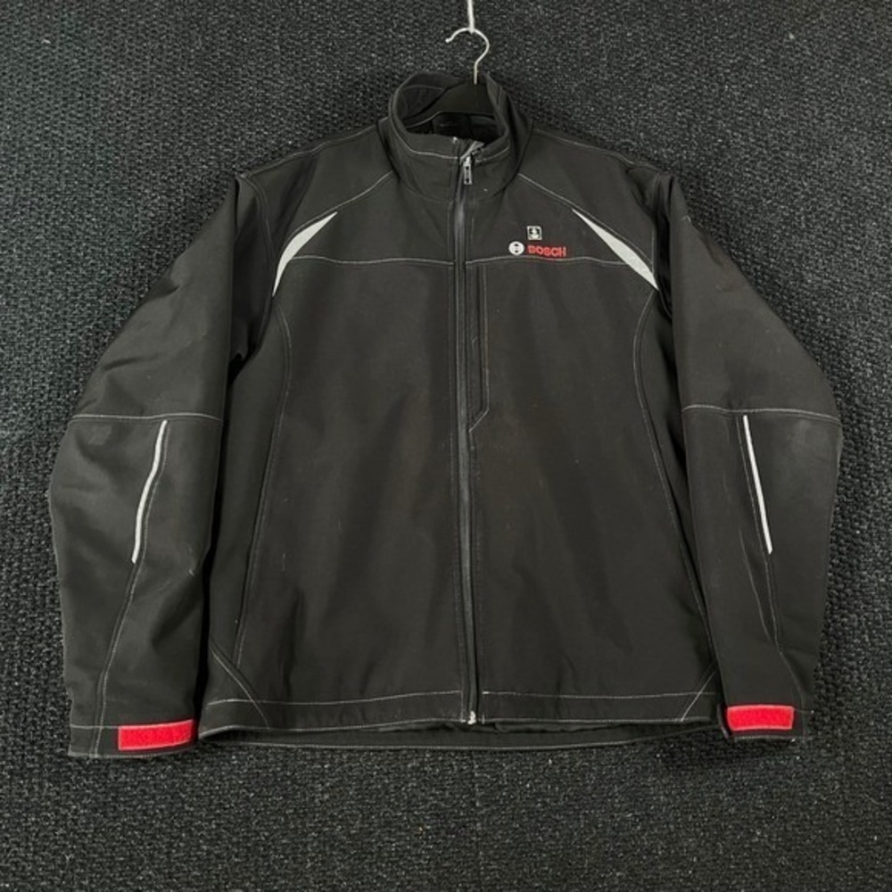 Bosch Softshell Heated Work Jacket Mens Size‎ Medium Black Red Full Zip